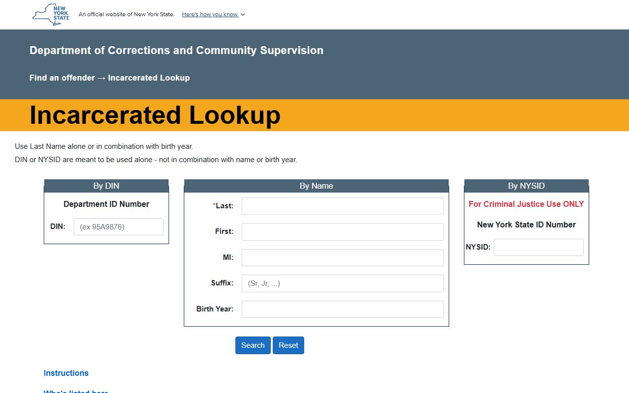 DOCCS state prison lookup for released Queens County inmates
