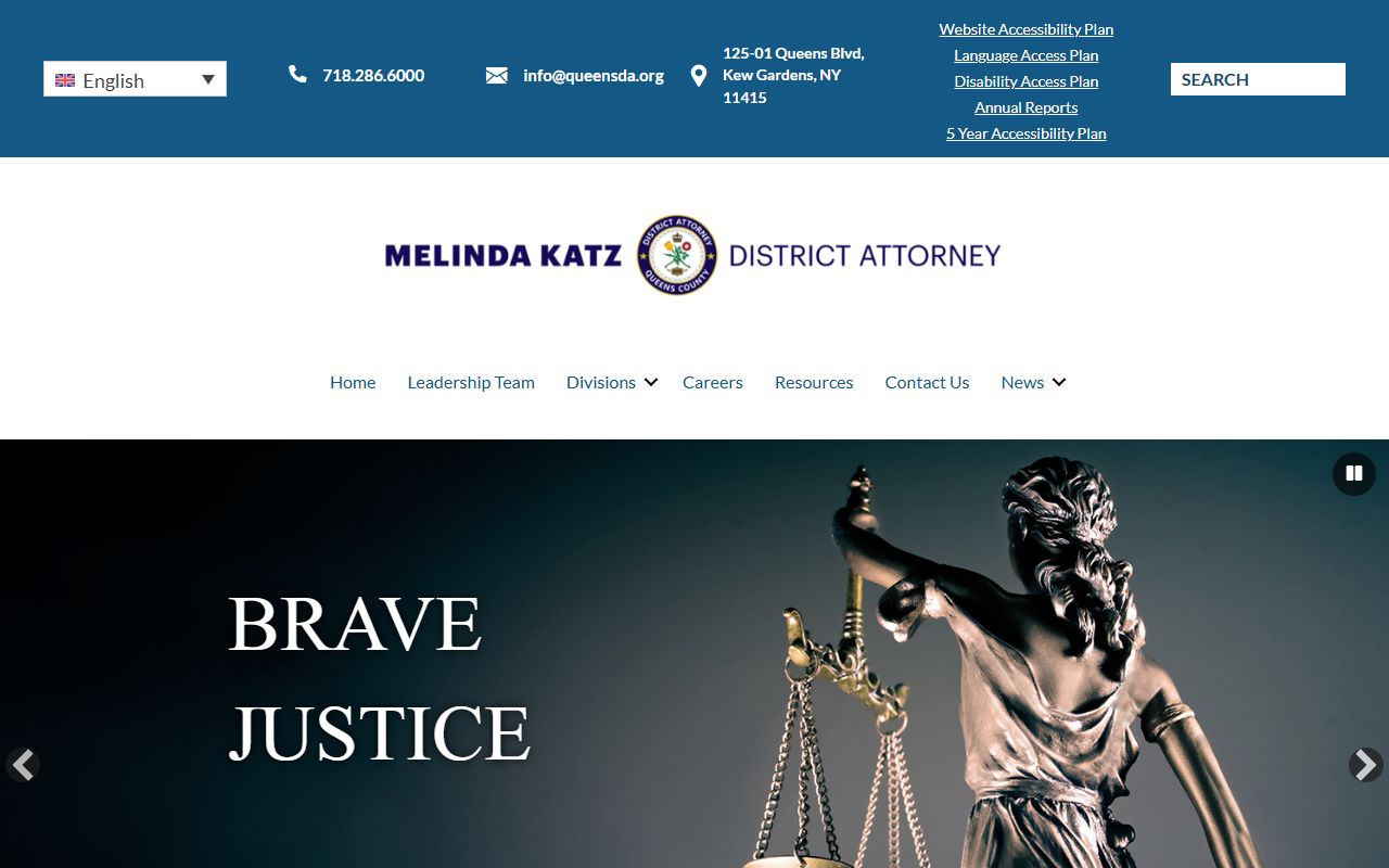 Queens County District Attorney office for Queens arrest and criminal records